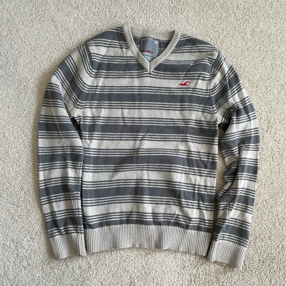 Hollister Striped Wool Mens Sweater